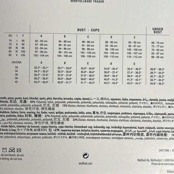 NWT Wolford Esmeralda Push-Up Bra 34D - Picture 13 of 15